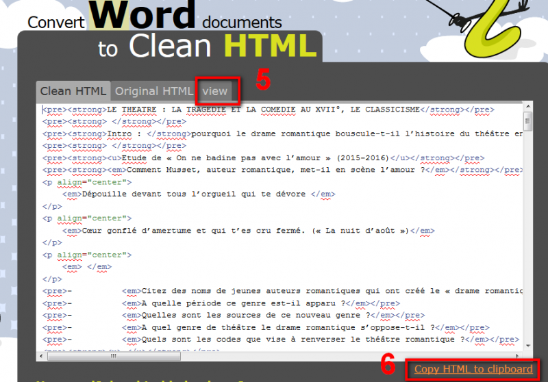 Copier un texte au format Word dans l’éditeur de l’ENT