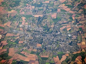 Vue aérienne de Bayeux