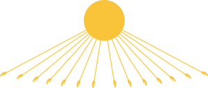 Représentation d'Aton pendant la période amarnienne sous la forme d'un disque solaire d'où s'échappent des rayons solaires terminés par des mains.